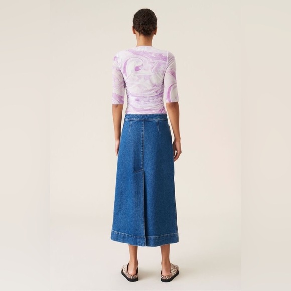 GANNI Shirt with Rouches (S) - Picture 4 of 10